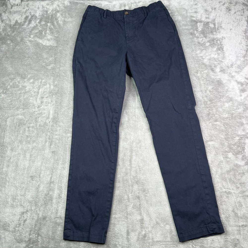 Bearbottom Chino Pants Mens Medium - 30" Navy Elastic Waist Cotton Spandex Gorp